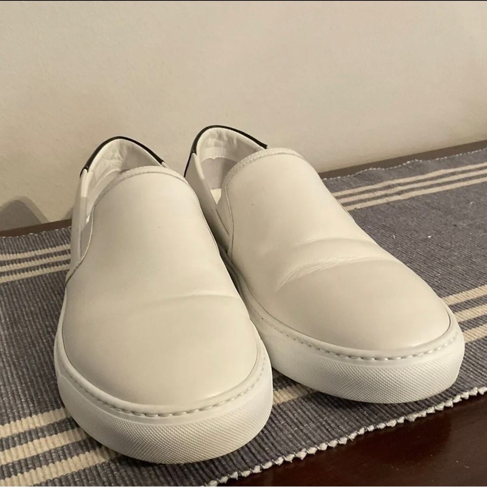 Like new ME + EM white leather sneakers. Size 10